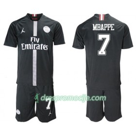 Paris Saint Germain Dres Mbappe 7 Jodan Crna Dječji Treći 2018/19 Kratkih Rukava